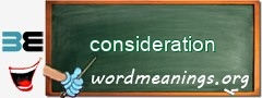 WordMeaning blackboard for consideration